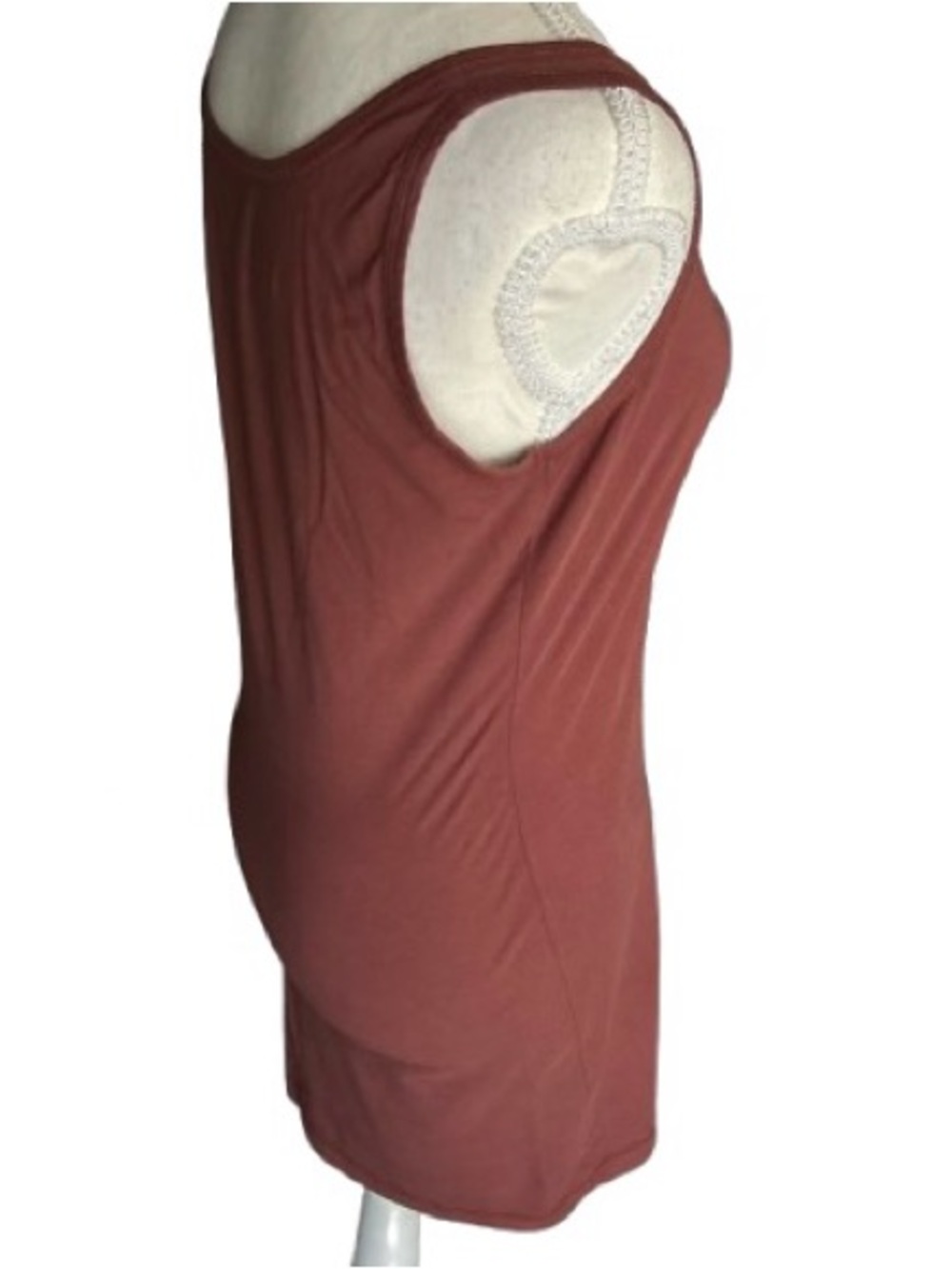 SOFTEST!!! Pima Cotton Tunic Tank Top PERUVIAN CONNECTION Long Designer Med - Picture 7 of 10